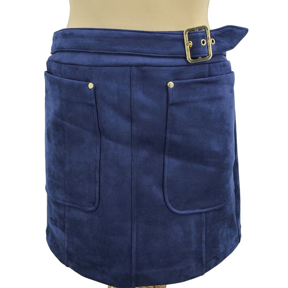 NEW Marc New York Navy Blue Faux Suede Mini Skirt Women's Size XS 2709